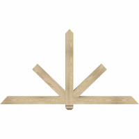 72"W x 39"H x 04"D x 4"F, 13/12 Pitch, Kennewick Rough Sawn Timber Gable Bracket, Douglas Fir