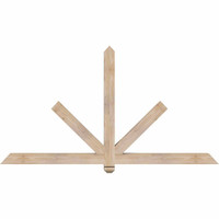 72"W x 39"H x 3 1/2"D x 3 1/2"F, 13/12 Pitch, Kennewick Smooth Timber Gable Bracket, Douglas Fir