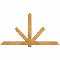 72"W x 39"H x 04"D x 4"F, 13/12 Pitch, Kennewick Rough Sawn Timber Gable Bracket, Western Red Cedar