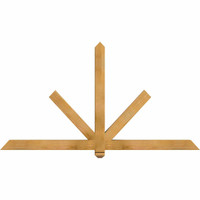 72"W x 39"H x 3 1/2"D x 3 1/2"F, 13/12 Pitch, Kennewick Smooth Timber Gable Bracket, Western Red Cedar