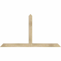 72"W x 39"H x 04"D x 4"F, 13/12 Pitch, Portland Rough Sawn Timber Gable Bracket, Douglas Fir