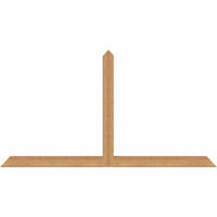 72"W x 39"H x 3 1/2"D x 3 1/2"F, 13/12 Pitch, Portland Smooth Timber Gable Bracket, Western Red Cedar