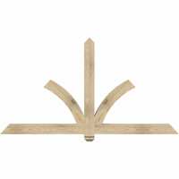 72"W x 39"H x 04"D x 4"F, 13/12 Pitch, Redmond Rough Sawn Timber Gable Bracket, Douglas Fir