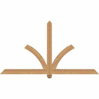 72"W x 39"H x 3 1/2"D x 3 1/2"F, 13/12 Pitch, Redmond Smooth Timber Gable Bracket, Western Red Cedar