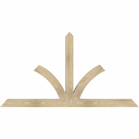 72"W x 39"H x 04"D x 4"F, 13/12 Pitch, Richland Rough Sawn Timber Gable Bracket, Douglas Fir