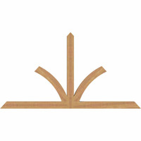 72"W x 39"H x 3 1/2"D x 3 1/2"F, 13/12 Pitch, Richland Smooth Timber Gable Bracket, Western Red Cedar