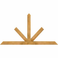 72"W x 39"H x 04"D x 4"F, 13/12 Pitch, Saratoga Rough Sawn Timber Gable Bracket, Western Red Cedar
