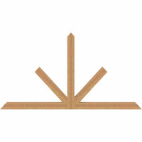 72"W x 39"H x 3 1/2"D x 3 1/2"F, 13/12 Pitch, Saratoga Smooth Timber Gable Bracket, Western Red Cedar