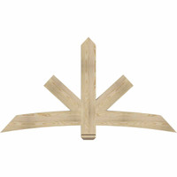 72"W x 39"H x 04"D x 6"F, 13/12 Pitch, Alberta Rough Sawn Timber Gable Bracket, Douglas Fir