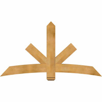 72"W x 39"H x 04"D x 6"F, 13/12 Pitch, Alberta Rough Sawn Timber Gable Bracket, Western Red Cedar