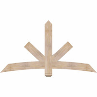 72"W x 39"H x 3 1/2"D x 5 1/2"F, 13/12 Pitch, Alberta Smooth Timber Gable Bracket, Douglas Fir