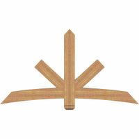 72"W x 39"H x 3 1/2"D x 5 1/2"F, 13/12 Pitch, Alberta Smooth Timber Gable Bracket, Western Red Cedar