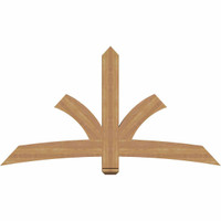 72"W x 39"H x 3 1/2"D x 5 1/2"F, 13/12 Pitch, Davenport Smooth Timber Gable Bracket, Western Red Cedar
