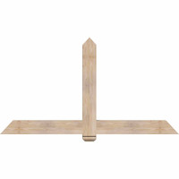 72"W x 39"H x 3 1/2"D x 5 1/2"F, 13/12 Pitch, Eugene Smooth Timber Gable Bracket, Douglas Fir