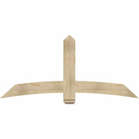 72"W x 33"H x 04"D x 6"F, 11/12 Pitch, Bellingham Rough Sawn Timber Gable Bracket, Douglas Fir