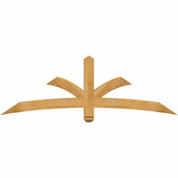 72"W x 24"H x 04"D x 4"F, 08/12 Pitch, Davenport Rough Sawn Timber Gable Bracket, Western Red Cedar