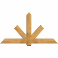 72"W x 39"H x 04"D x 6"F, 13/12 Pitch, Kennewick Rough Sawn Timber Gable Bracket, Western Red Cedar