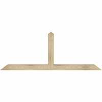 72"W x 27"H x 04"D x 4"F, 09/12 Pitch, Portland Rough Sawn Timber Gable Bracket, Douglas Fir