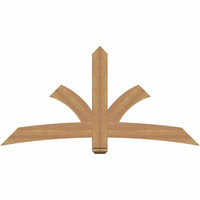 72"W x 36"H x 3 1/2"D x 5 1/2"F, 12/12 Pitch, Davenport Smooth Timber Gable Bracket, Western Red Cedar