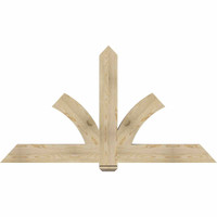 72"W x 39"H x 04"D x 6"F, 13/12 Pitch, Redmond Rough Sawn Timber Gable Bracket, Douglas Fir