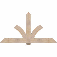 72"W x 39"H x 3 1/2"D x 5 1/2"F, 13/12 Pitch, Redmond Smooth Timber Gable Bracket, Douglas Fir