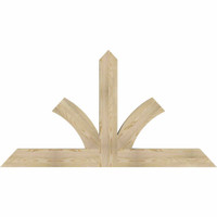 72"W x 39"H x 04"D x 6"F, 13/12 Pitch, Richland Rough Sawn Timber Gable Bracket, Douglas Fir