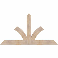 72"W x 39"H x 3 1/2"D x 5 1/2"F, 13/12 Pitch, Richland Smooth Timber Gable Bracket, Douglas Fir