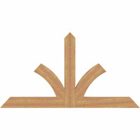 72"W x 39"H x 3 1/2"D x 5 1/2"F, 13/12 Pitch, Richland Smooth Timber Gable Bracket, Western Red Cedar