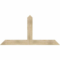 72"W x 36"H x 04"D x 6"F, 12/12 Pitch, Portland Rough Sawn Timber Gable Bracket, Douglas Fir