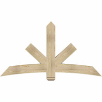 72"W x 39"H x 06"D x 6"F, 13/12 Pitch, Alberta Rough Sawn Timber Gable Bracket, Douglas Fir