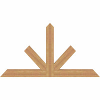 72"W x 39"H x 3 1/2"D x 5 1/2"F, 13/12 Pitch, Saratoga Smooth Timber Gable Bracket, Western Red Cedar