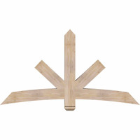 72"W x 39"H x 5 1/2"D x 5 1/2"F, 13/12 Pitch, Alberta Smooth Timber Gable Bracket, Douglas Fir
