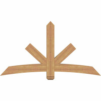 72"W x 39"H x 5 1/2"D x 5 1/2"F, 13/12 Pitch, Alberta Smooth Timber Gable Bracket, Western Red Cedar