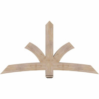 72"W x 39"H x 5 1/2"D x 5 1/2"F, 13/12 Pitch, Davenport Smooth Timber Gable Bracket, Douglas Fir
