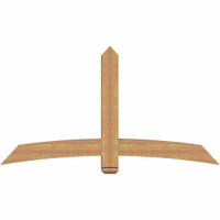 72"W x 39"H x 5 1/2"D x 5 1/2"F, 13/12 Pitch, Bellingham Smooth Timber Gable Bracket, Western Red Cedar