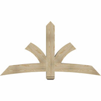 72"W x 39"H x 06"D x 6"F, 13/12 Pitch, Davenport Rough Sawn Timber Gable Bracket, Douglas Fir