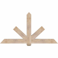 72"W x 39"H x 5 1/2"D x 5 1/2"F, 13/12 Pitch, Kennewick Smooth Timber Gable Bracket, Douglas Fir