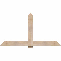72"W x 39"H x 5 1/2"D x 5 1/2"F, 13/12 Pitch, Eugene Smooth Timber Gable Bracket, Douglas Fir