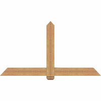 72"W x 39"H x 5 1/2"D x 5 1/2"F, 13/12 Pitch, Eugene Smooth Timber Gable Bracket, Western Red Cedar