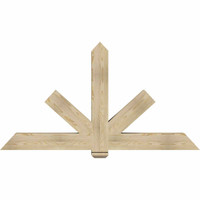 72"W x 39"H x 06"D x 6"F, 13/12 Pitch, Kennewick Rough Sawn Timber Gable Bracket, Douglas Fir