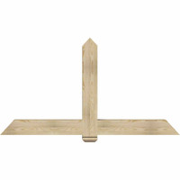 72"W x 39"H x 06"D x 6"F, 13/12 Pitch, Eugene Rough Sawn Timber Gable Bracket, Douglas Fir