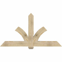 72"W x 39"H x 06"D x 6"F, 13/12 Pitch, Redmond Rough Sawn Timber Gable Bracket, Douglas Fir