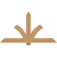 72"W x 39"H x 5 1/2"D x 5 1/2"F, 13/12 Pitch, Redmond Smooth Timber Gable Bracket, Western Red Cedar