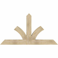 72"W x 39"H x 06"D x 6"F, 13/12 Pitch, Richland Rough Sawn Timber Gable Bracket, Douglas Fir