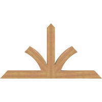 72"W x 39"H x 5 1/2"D x 5 1/2"F, 13/12 Pitch, Richland Smooth Timber Gable Bracket, Western Red Cedar