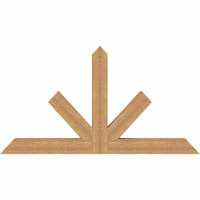 72"W x 39"H x 5 1/2"D x 5 1/2"F, 13/12 Pitch, Saratoga Smooth Timber Gable Bracket, Western Red Cedar