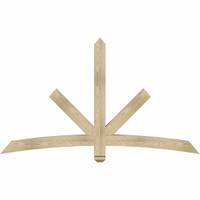 72"W x 42"H x 04"D x 4"F, 14/12 Pitch, Alberta Rough Sawn Timber Gable Bracket, Douglas Fir