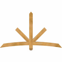 72"W x 42"H x 04"D x 4"F, 14/12 Pitch, Alberta Rough Sawn Timber Gable Bracket, Western Red Cedar