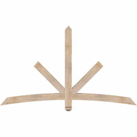 72"W x 42"H x 3 1/2"D x 3 1/2"F, 14/12 Pitch, Alberta Smooth Timber Gable Bracket, Douglas Fir