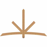 72"W x 42"H x 3 1/2"D x 3 1/2"F, 14/12 Pitch, Alberta Smooth Timber Gable Bracket, Western Red Cedar